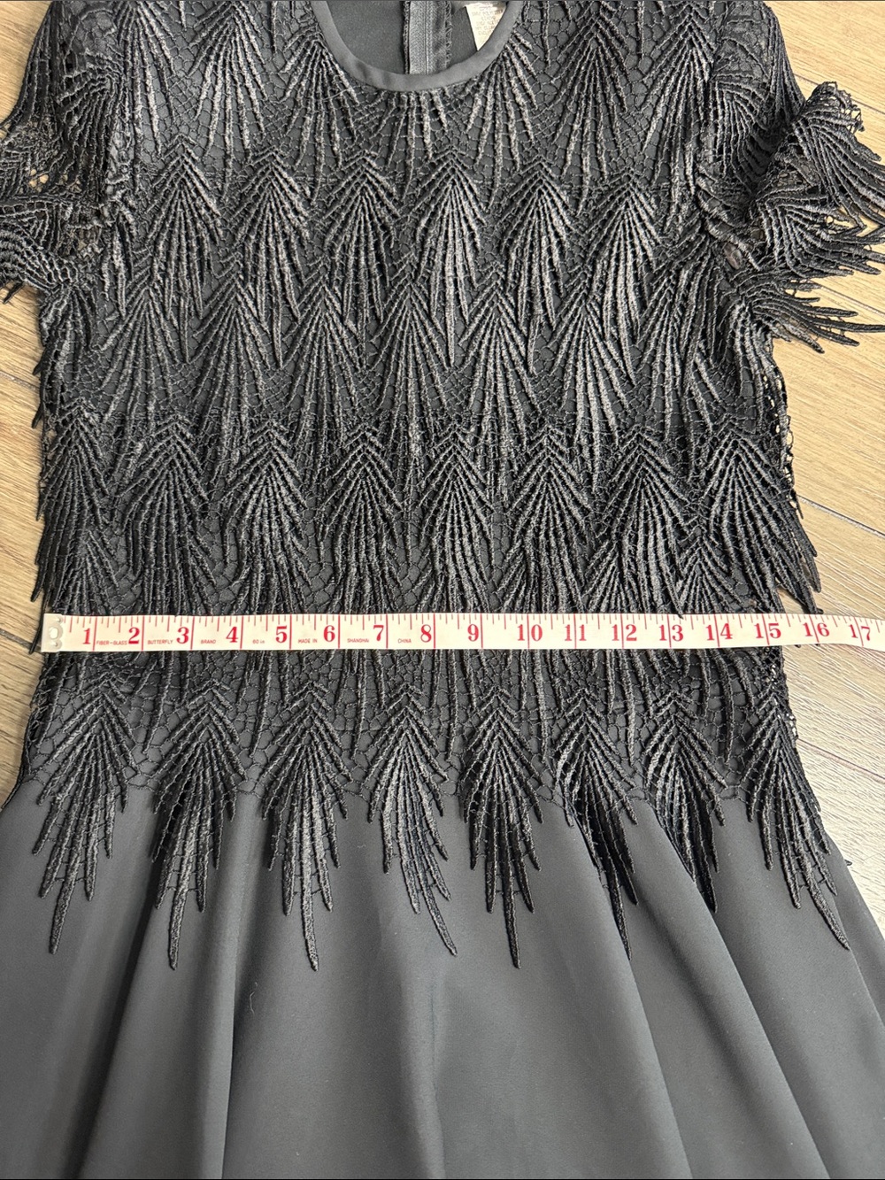 Vintage Tiered Embroidered Feather Leaf
A-line Fit&Flare Whimsical Goth Dress - Picture 5 of 13